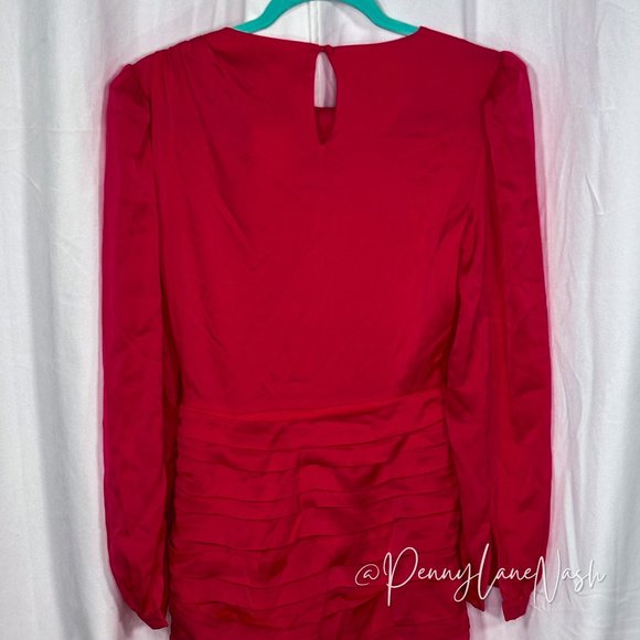 NWT Intermix Jayda Ruched Crepe de Chine Mini Dress - Picture 14 of 14